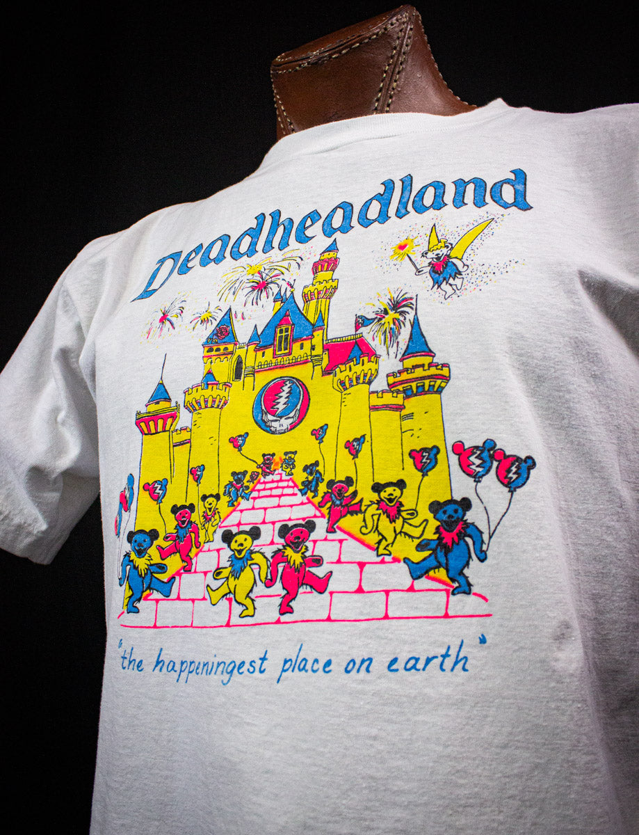 Vintage Grateful Dead Deadheadland Concert T Shirt 90s White Large