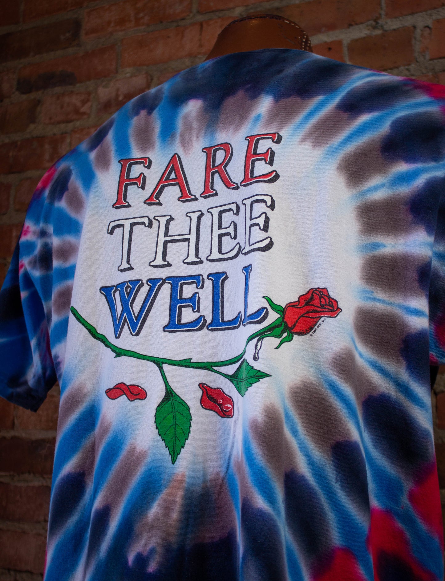 Vintage Grateful Dead Fare Thee Well Tye Dye Concert T-Shirt 1995 XL