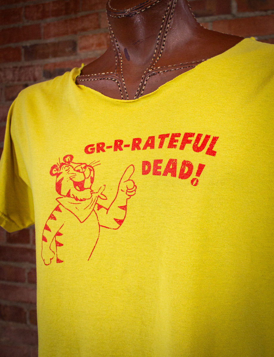 Vintage Grateful Dead Gr-R-Rateful Concert T Shirt Yellow Large