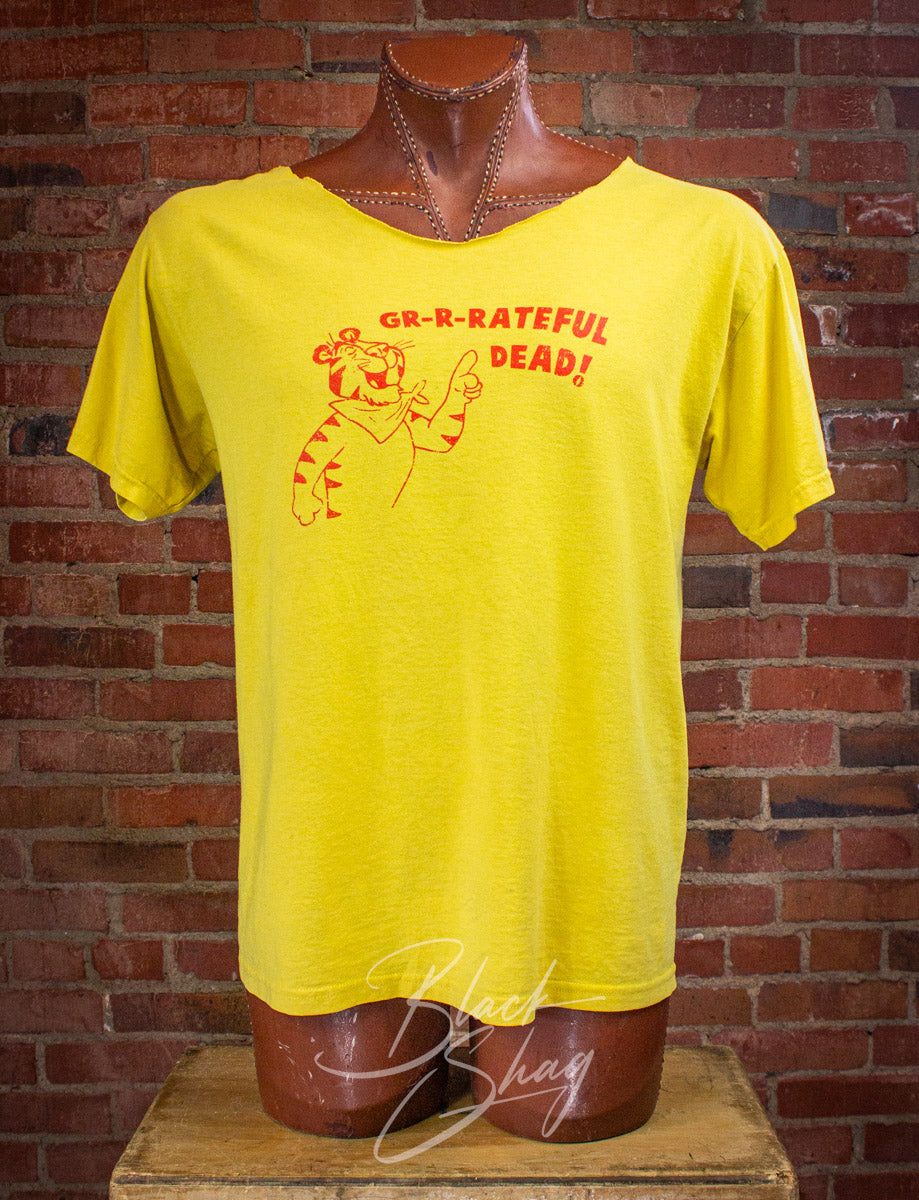 Vintage Grateful Dead Gr-R-Rateful Concert T Shirt Yellow Large