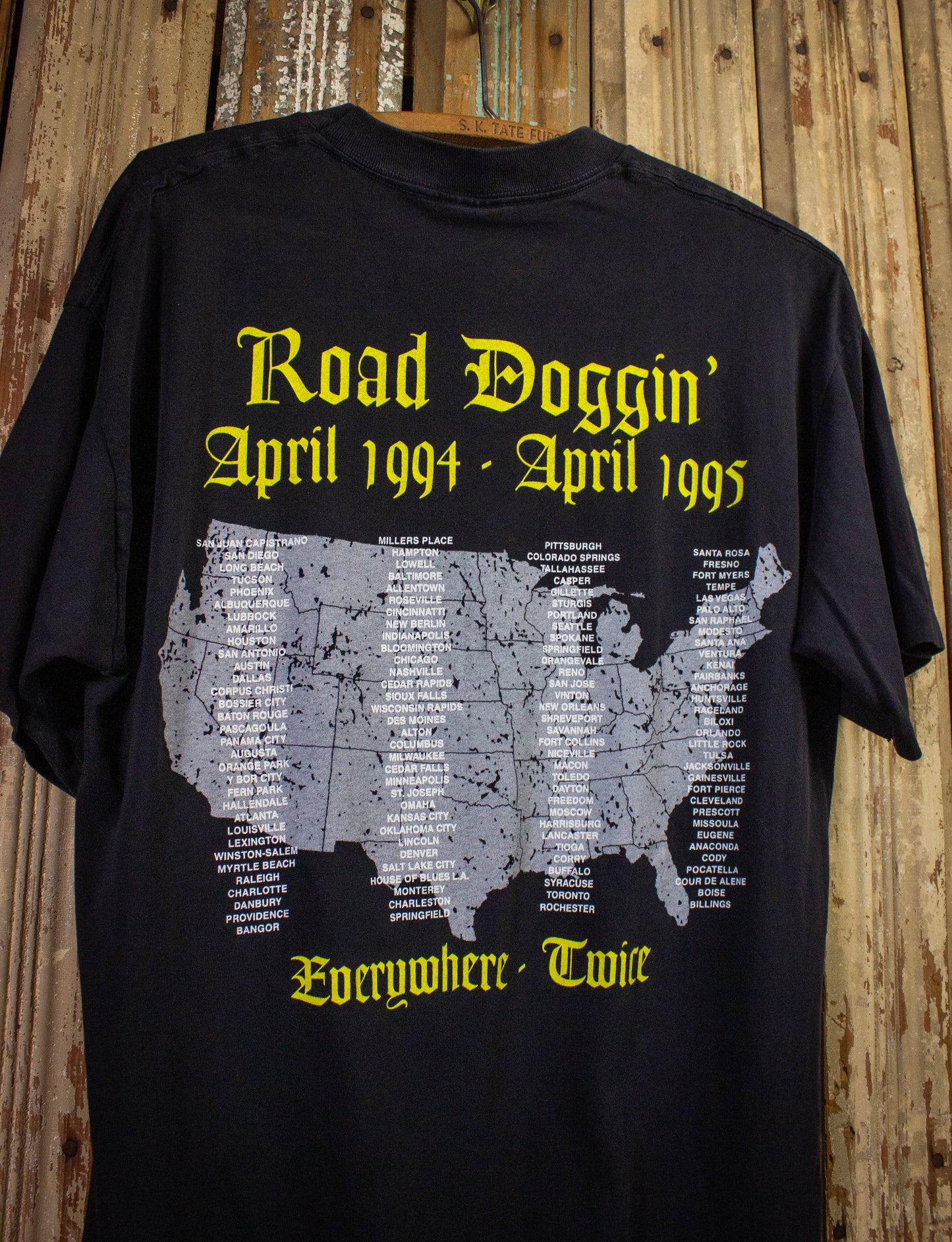 Vintage Great White Road Doggin' Concert T Shirt 1994-1995 Black Large
