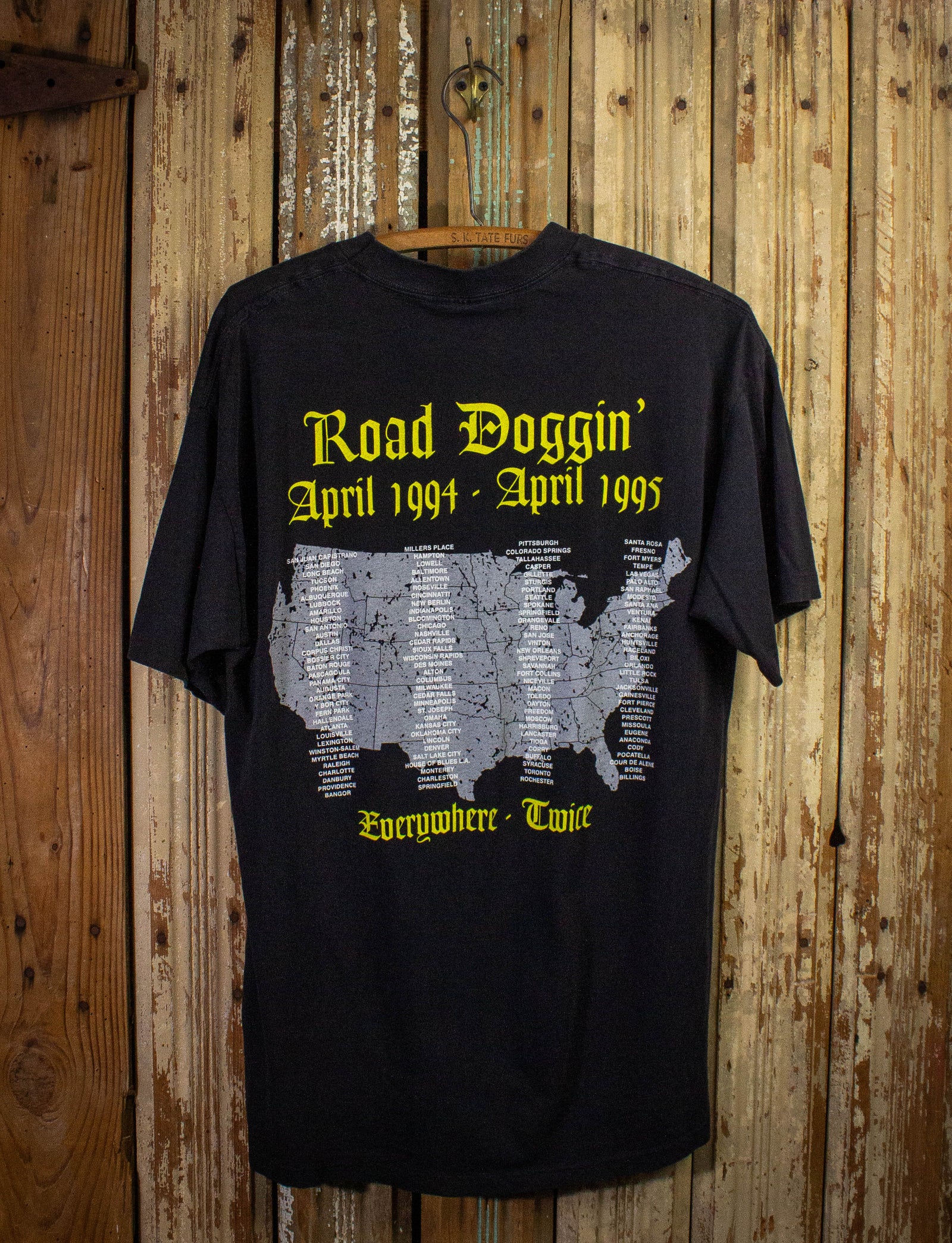 Vintage Great White Road Doggin' Concert T Shirt 1994-1995 Black Large
