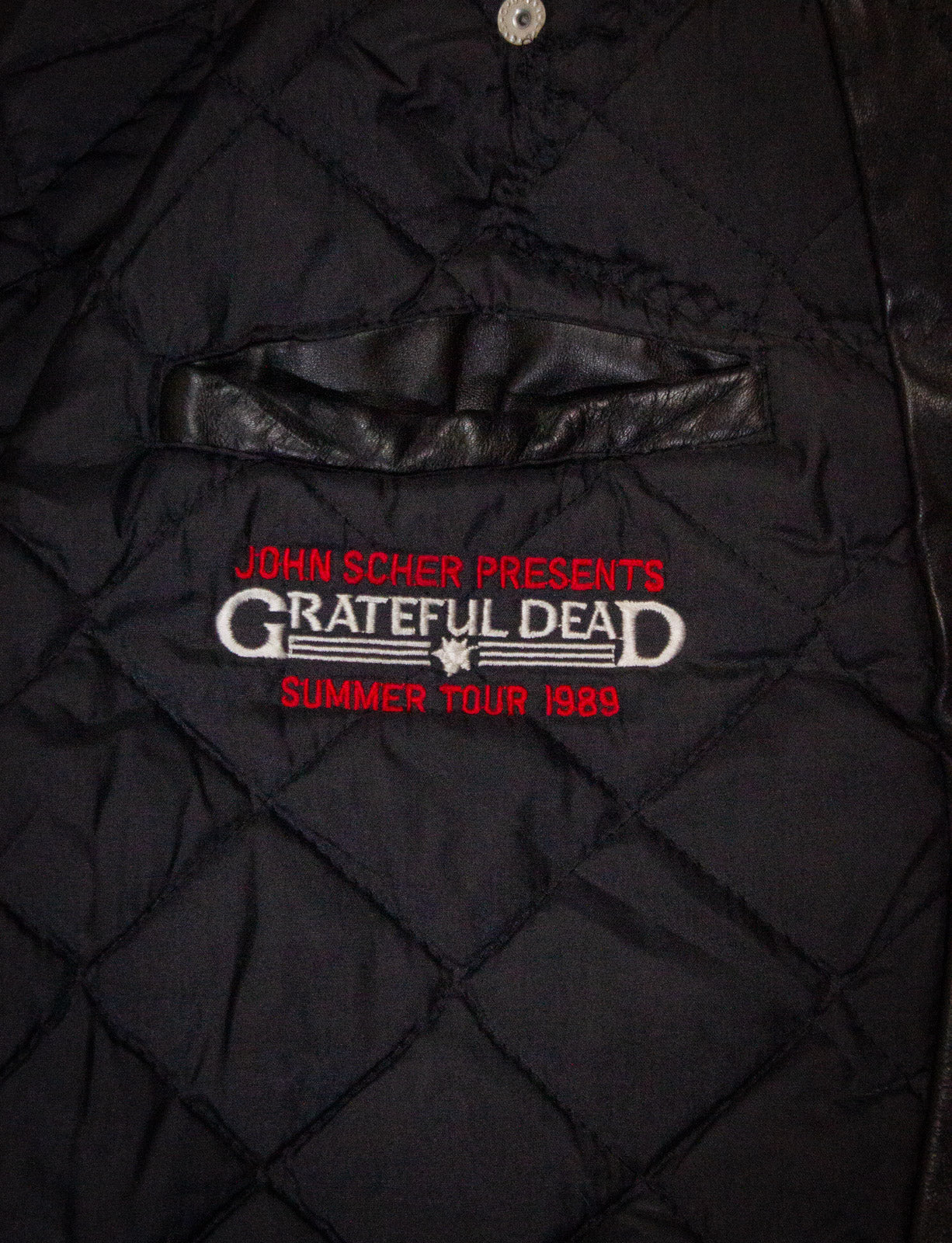 Vintage Grateful Dead 1989 Summer Tour Crew Only Leather Vest 