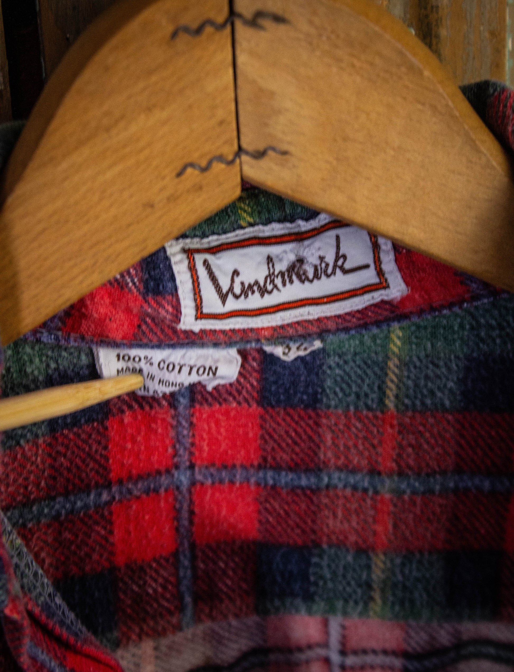 Vintage Vindmark Plaid Flannel Shirt Green Red and Blue Small