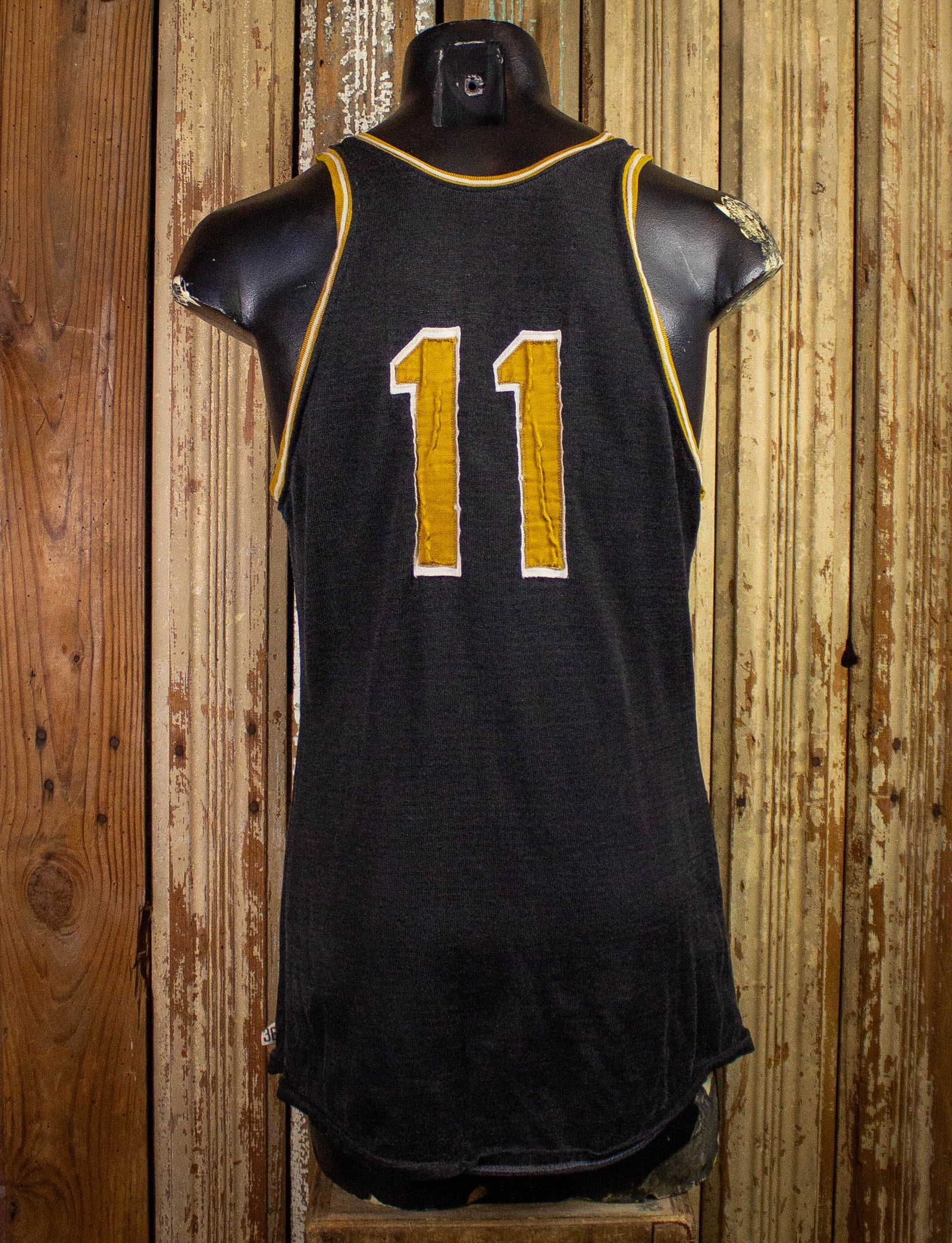Vintage Greenville Jersey Tank Top 40s Green and Yellow Small