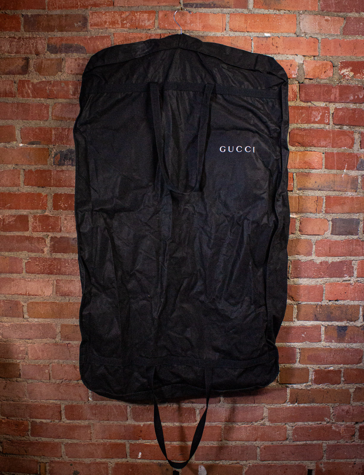 Vintage Gucci Double Breasted Black Leather Coat Tom Ford Era Y2K Large