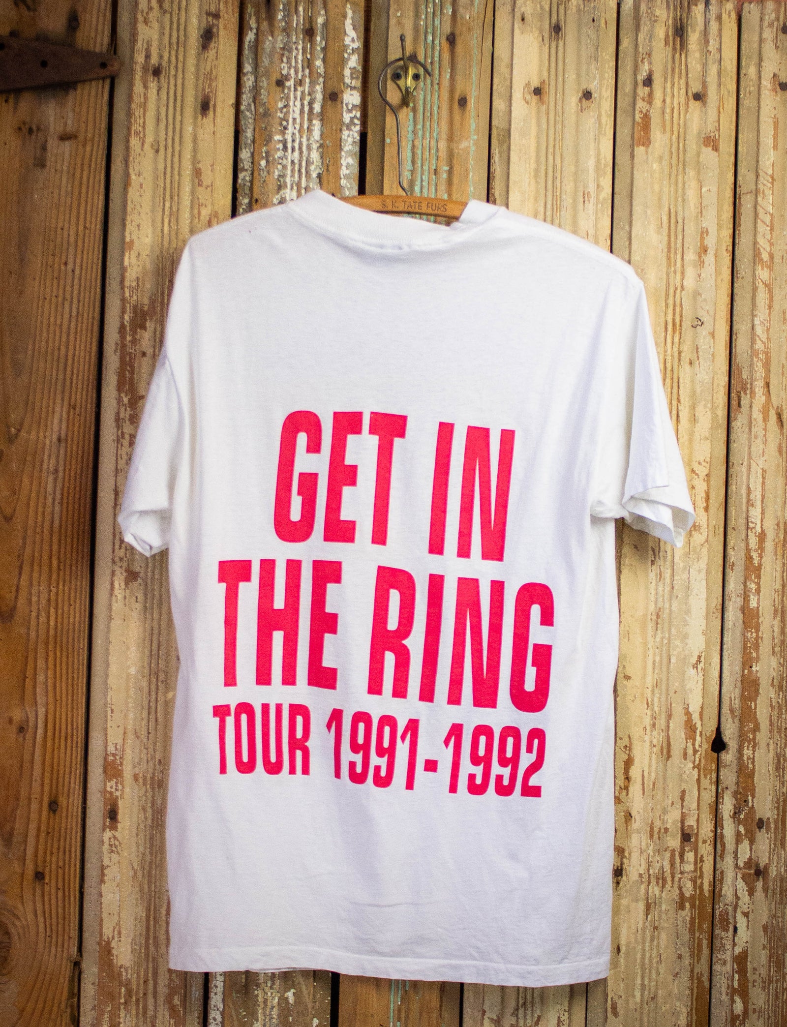 Vintage Guns N Roses Get In The Ring Tour Concert T Shirt 1991/1992 White Small