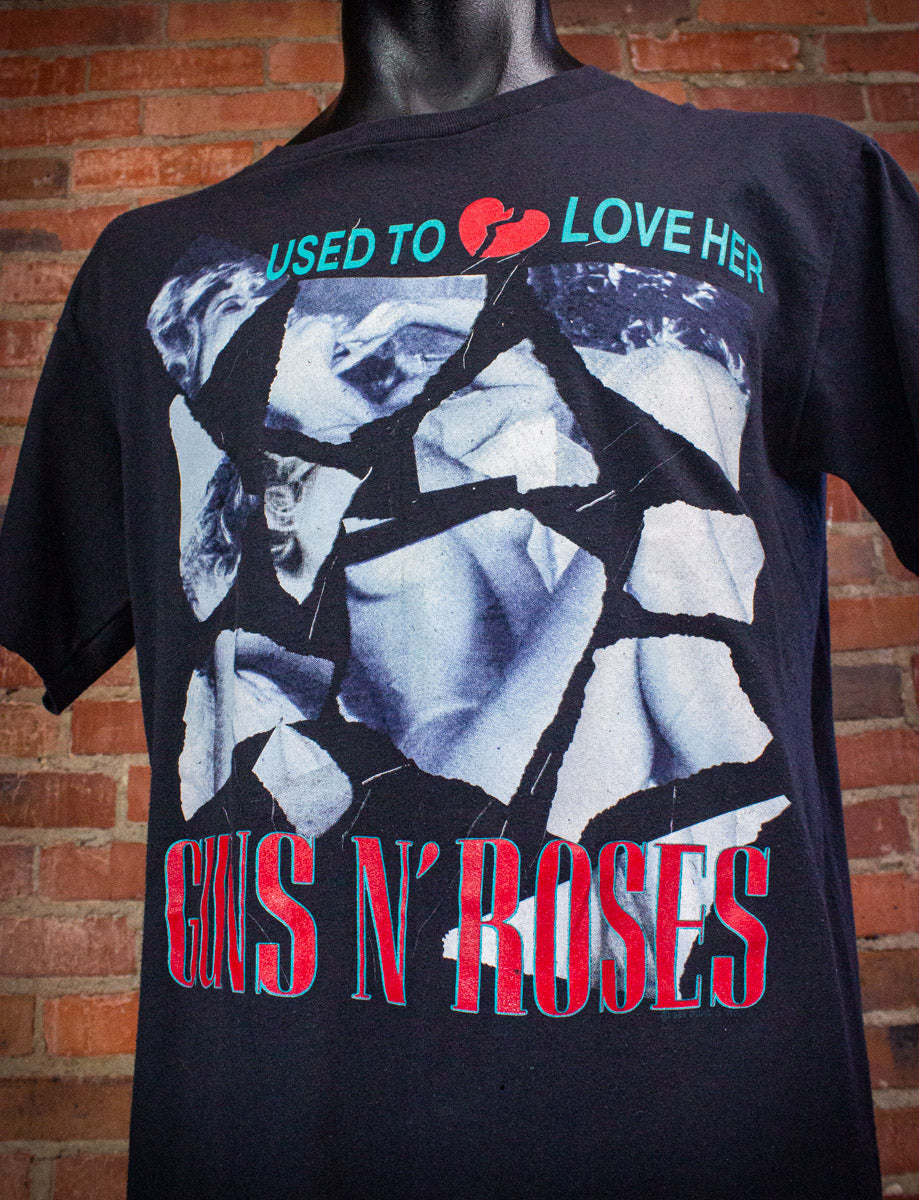 Vintage Guns N Roses Used To Love Her Concert T Shirt 1988 Medium