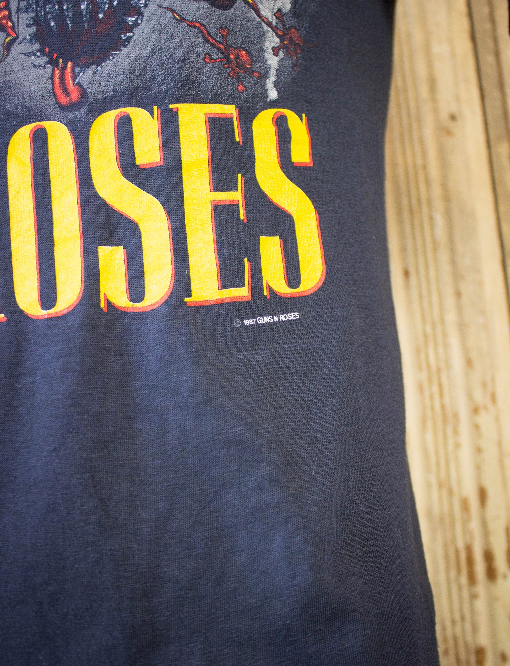 Vintage Guns N' Roses Appetite For Destruction Concert T-Shirt 1987 S