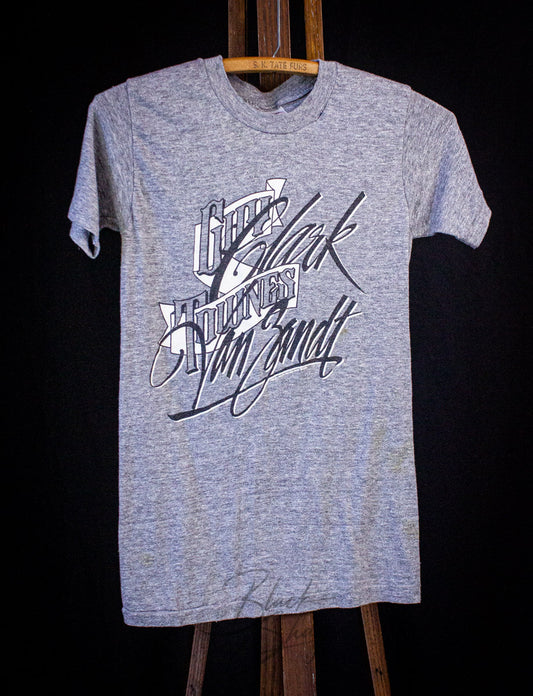Vintage Guy Clark/Townes Van Zandt Concert T Shirt 1989 Gray XS