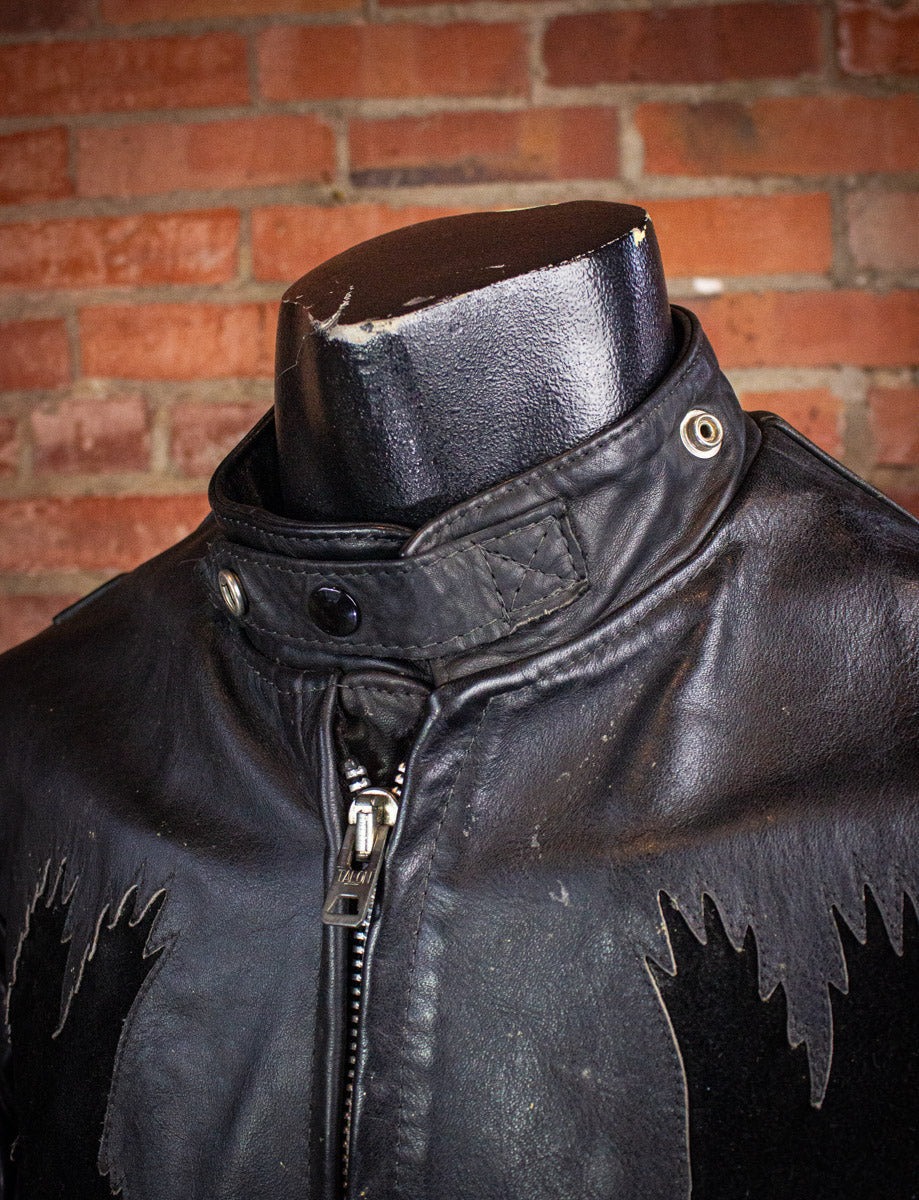 Vintage Gypsy Leather Eagle Fringe Cafe Racer Leather Jacket