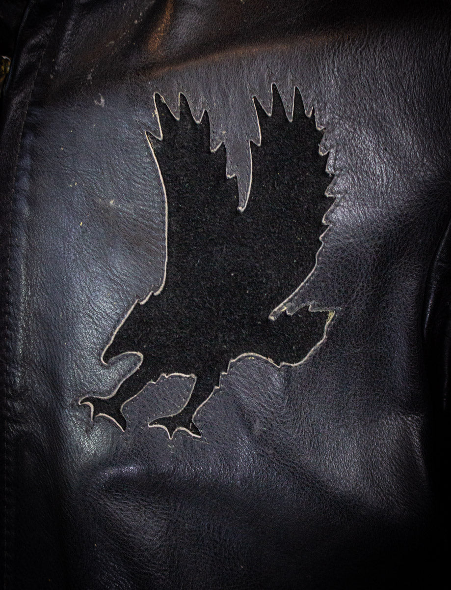 Vintage Gypsy Leather Eagle Fringe Cafe Racer Leather Jacket