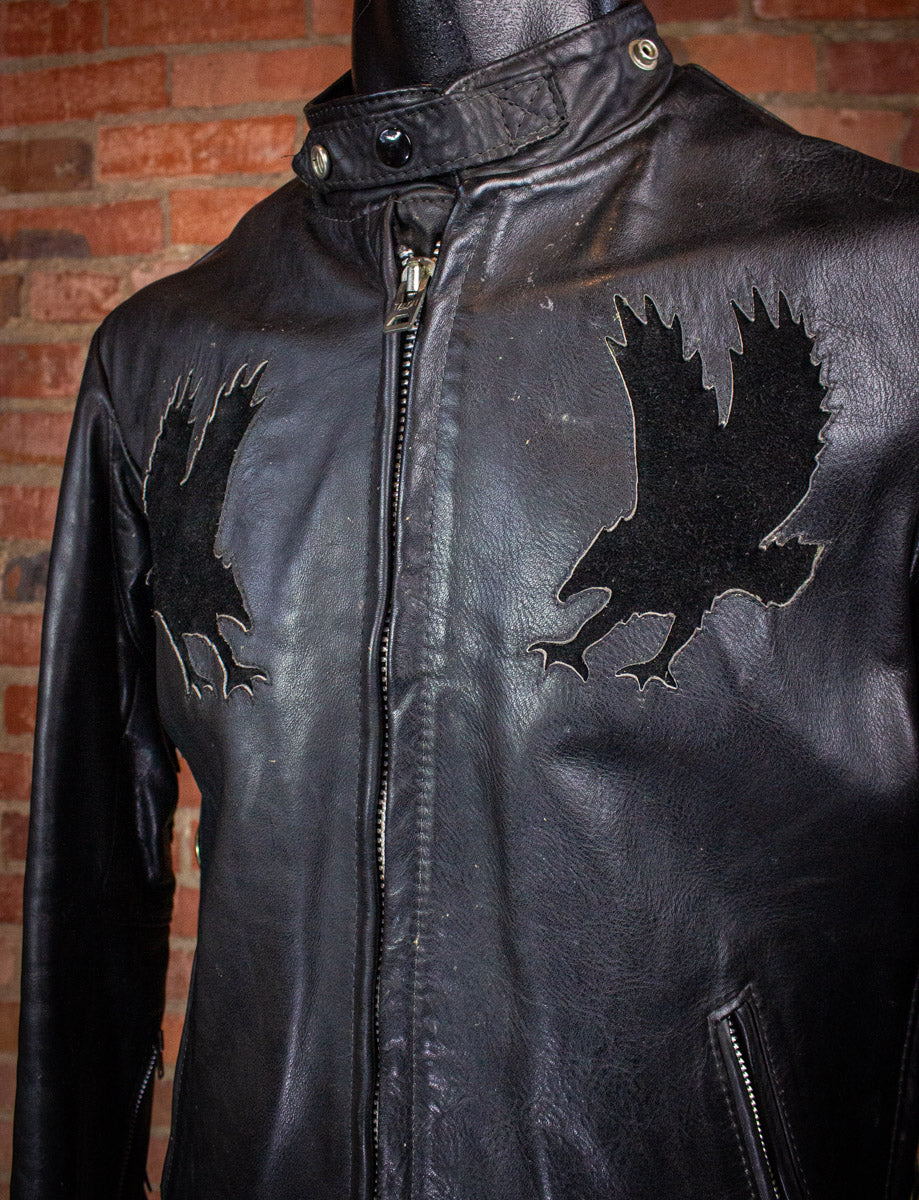 Vintage Gypsy Leather Eagle Fringe Cafe Racer Leather Jacket