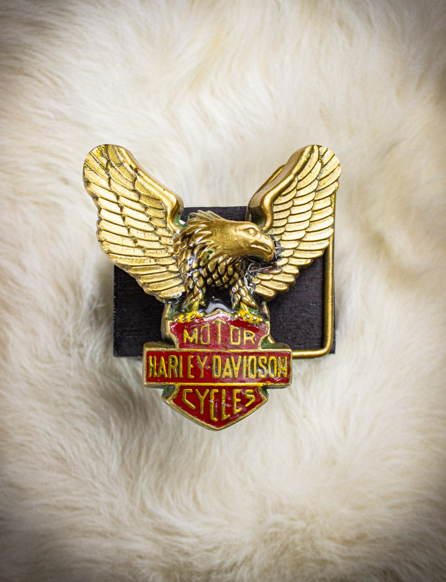 Vintage Harley Davidson Eagle Logo Belt Buckle 1979
