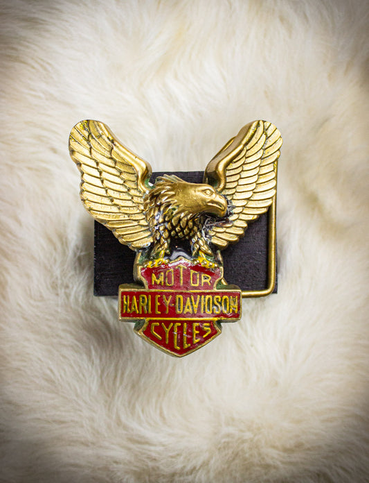 Vintage Harley Davidson Eagle Logo Belt Buckle 1979