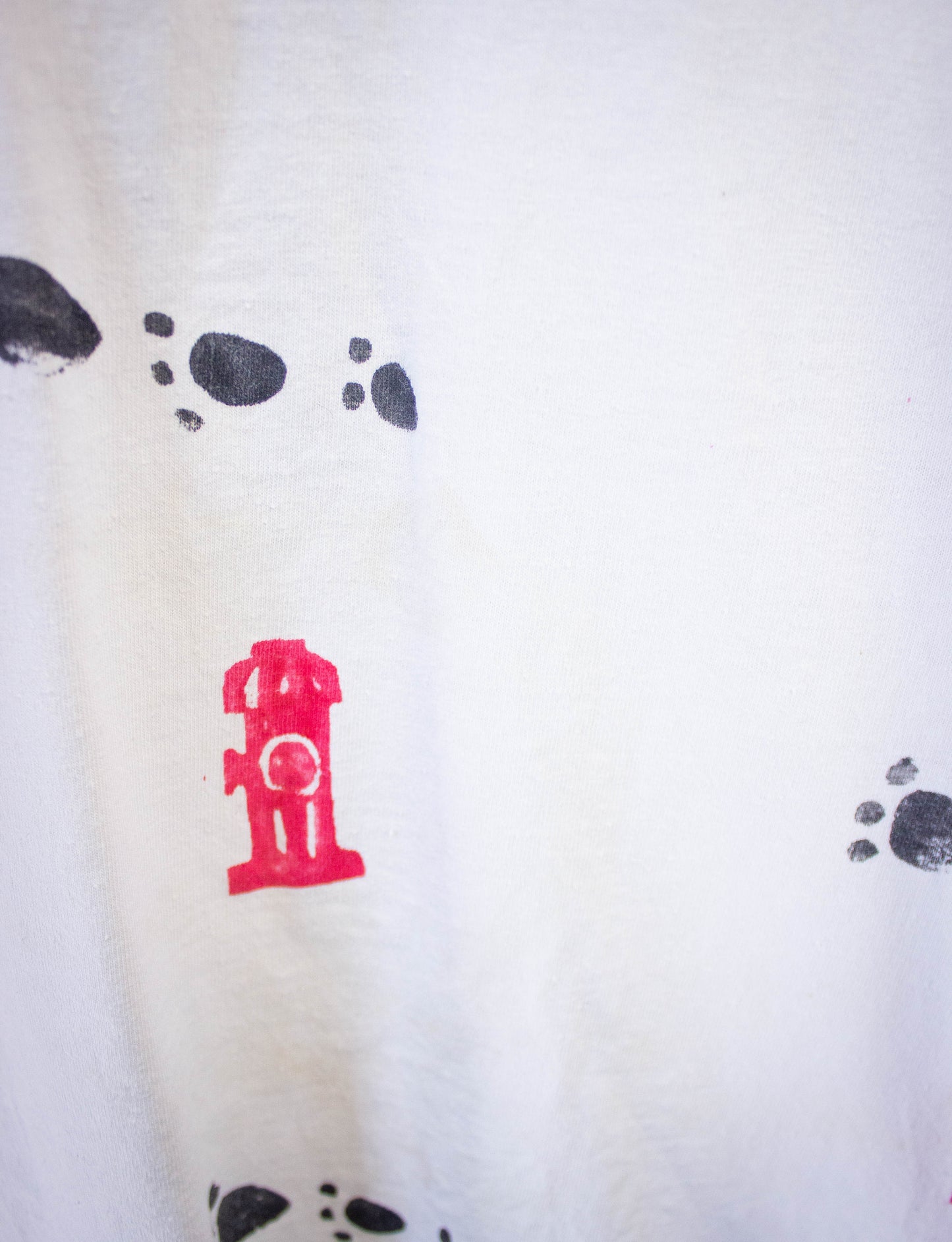 Vintage Homemade Dog Fire Hydrant T-Shirt 1980s S