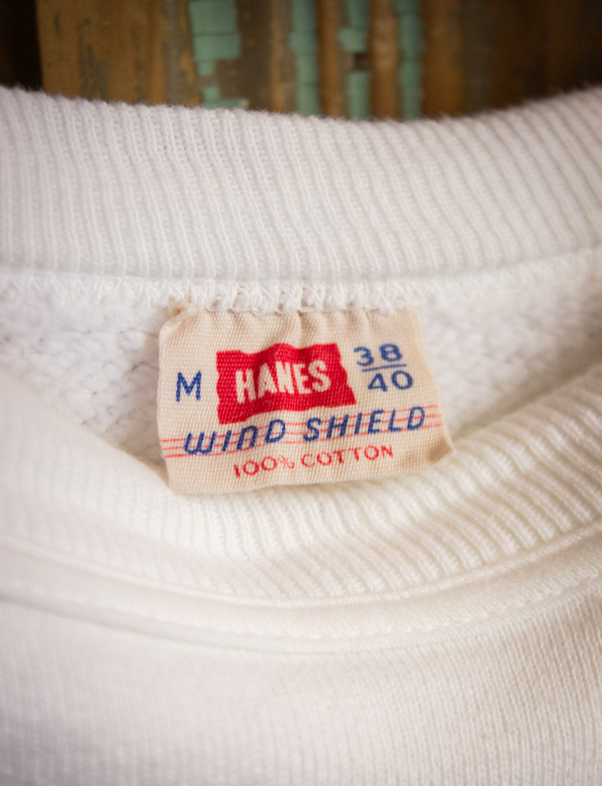 Vintage Hanes Wind Shield Sweatshirt 50s White Small