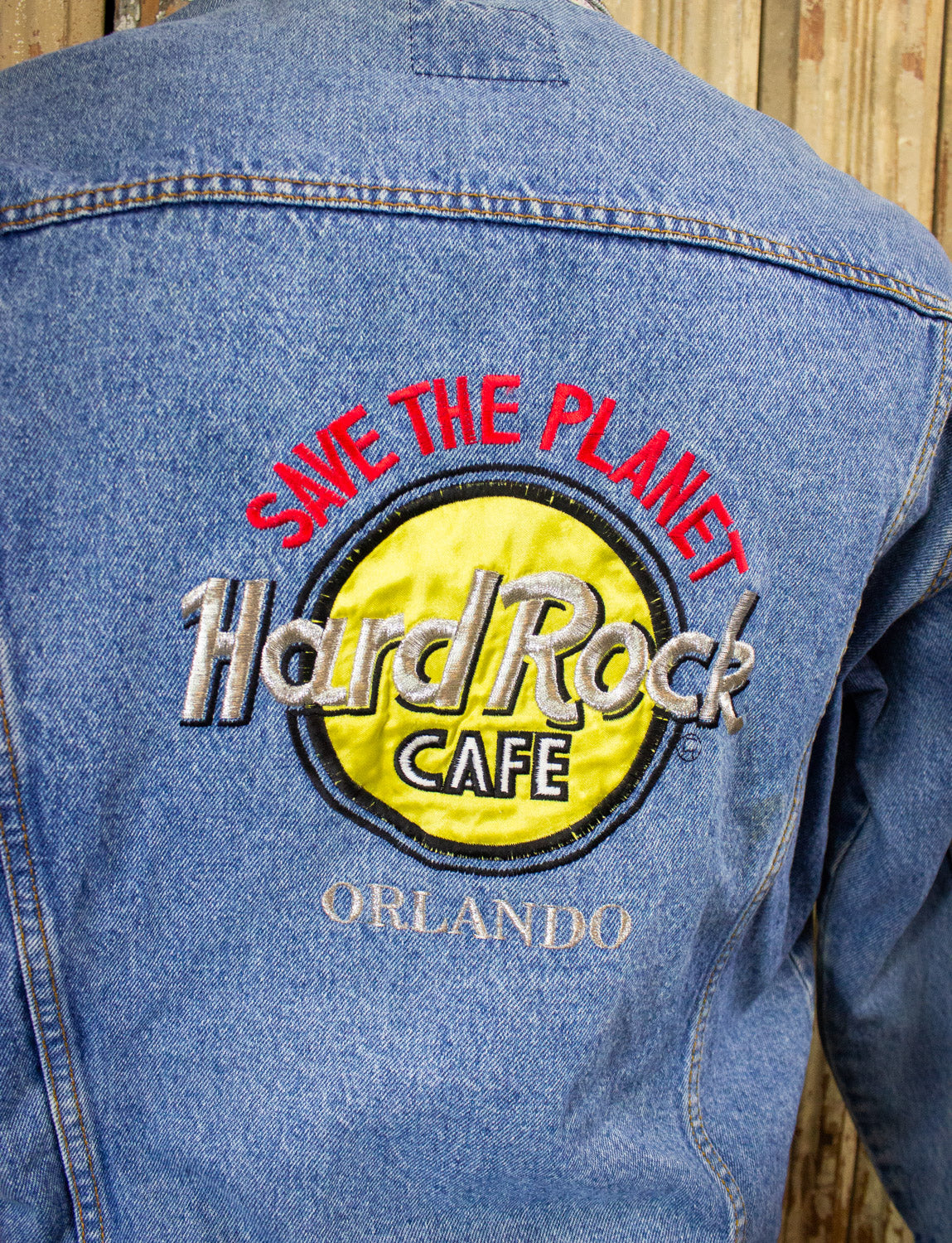 Vintage Hard Rock Cafe Orlando Denim Jacket 90s Large