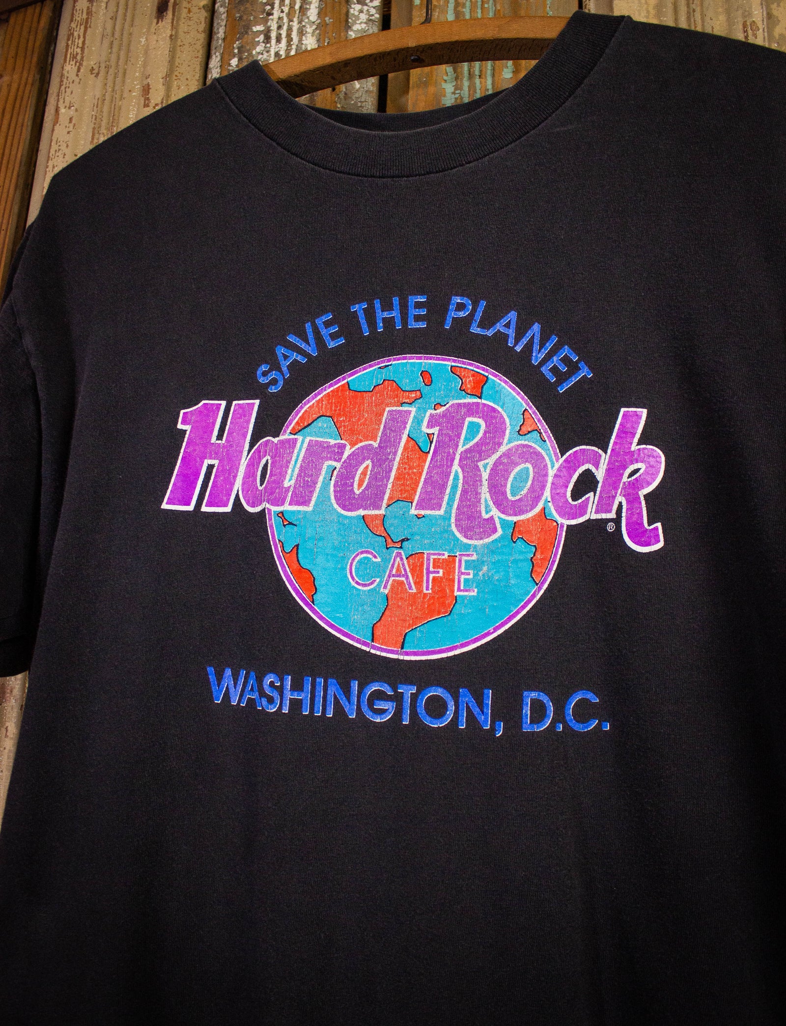 Vintage Hard Rock Cafe Washington D.C. Graphic T Shirt 90s Black Large