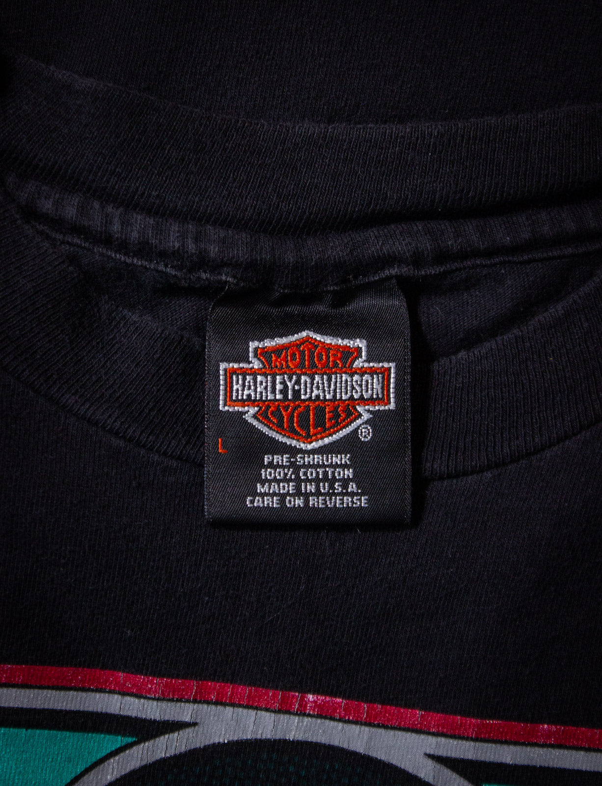 Vintage Harley Davidson Wars London Graphic T Shirt 90s Black Large