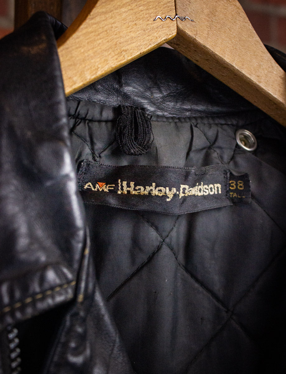 Vintage Harley Davidson AMF Leather Biker Jacket 70s Medium/Large