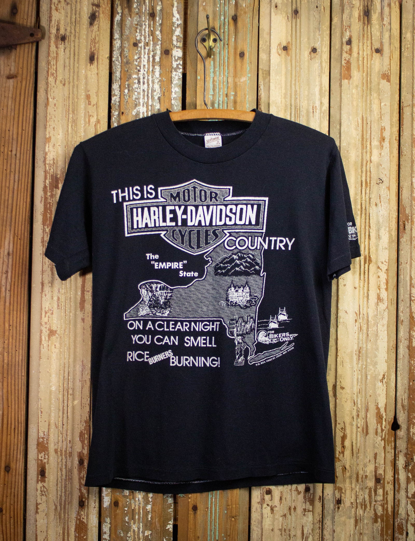 Vintage Harley Davidson Buffalo, NY Graphic T Shirt 70s Black