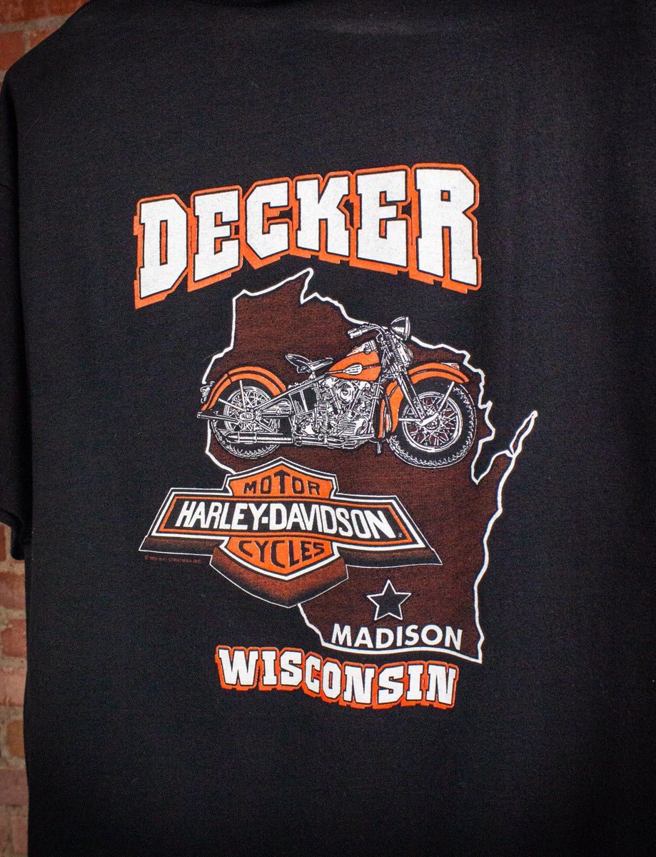 Vintage Harley Davidson Eagle Madison WI Graphic T Shirt 1994 Large