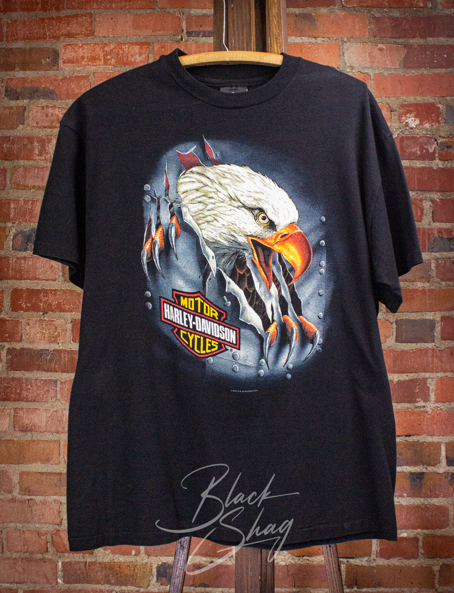 Vintage Harley Davidson Eagle Madison WI Graphic T Shirt 1994 Large