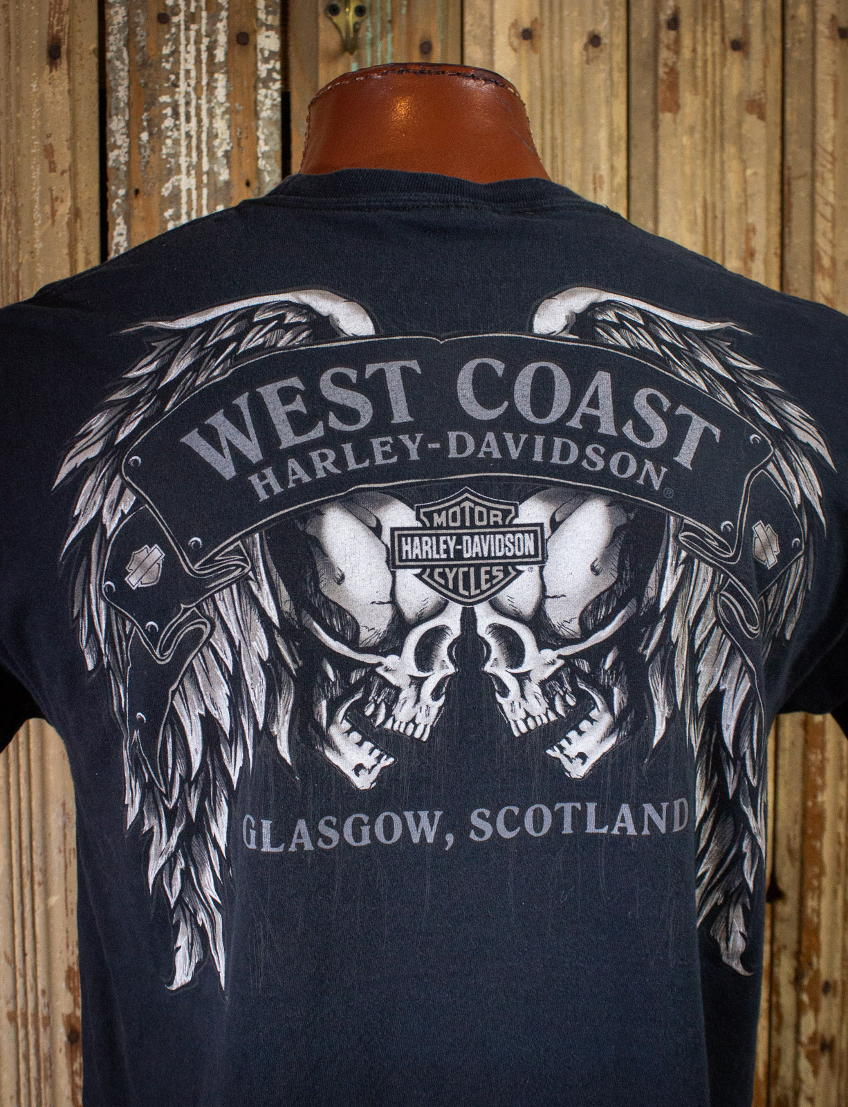Harley Davidson Glasgow Graphic T Shirt 2010 Black Large