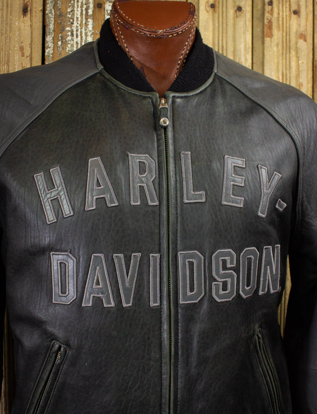 Vintage Harley Davidson 100th Anniversary Leather Bomber Jacket 2003 XL