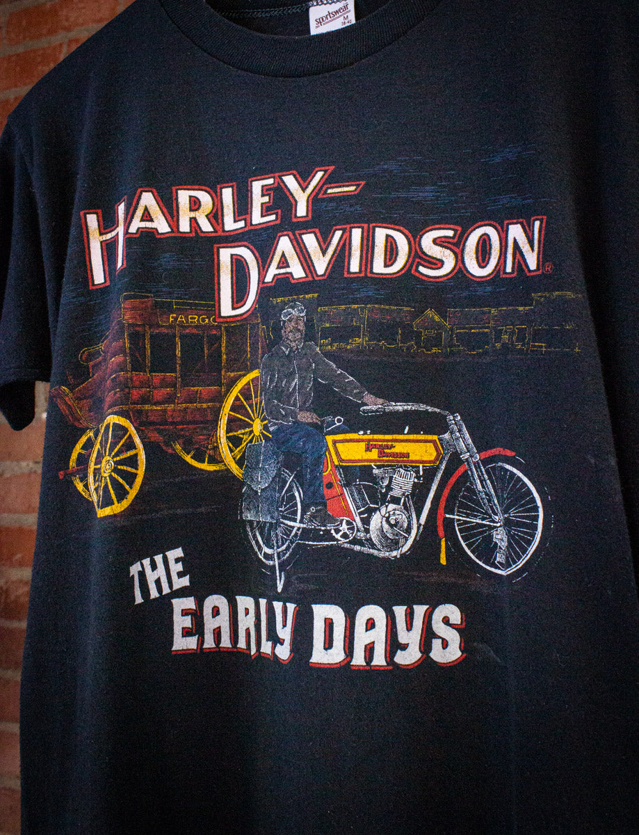 Vintage Harley Davidson The Early Days Graphic T Shirt 80s Small