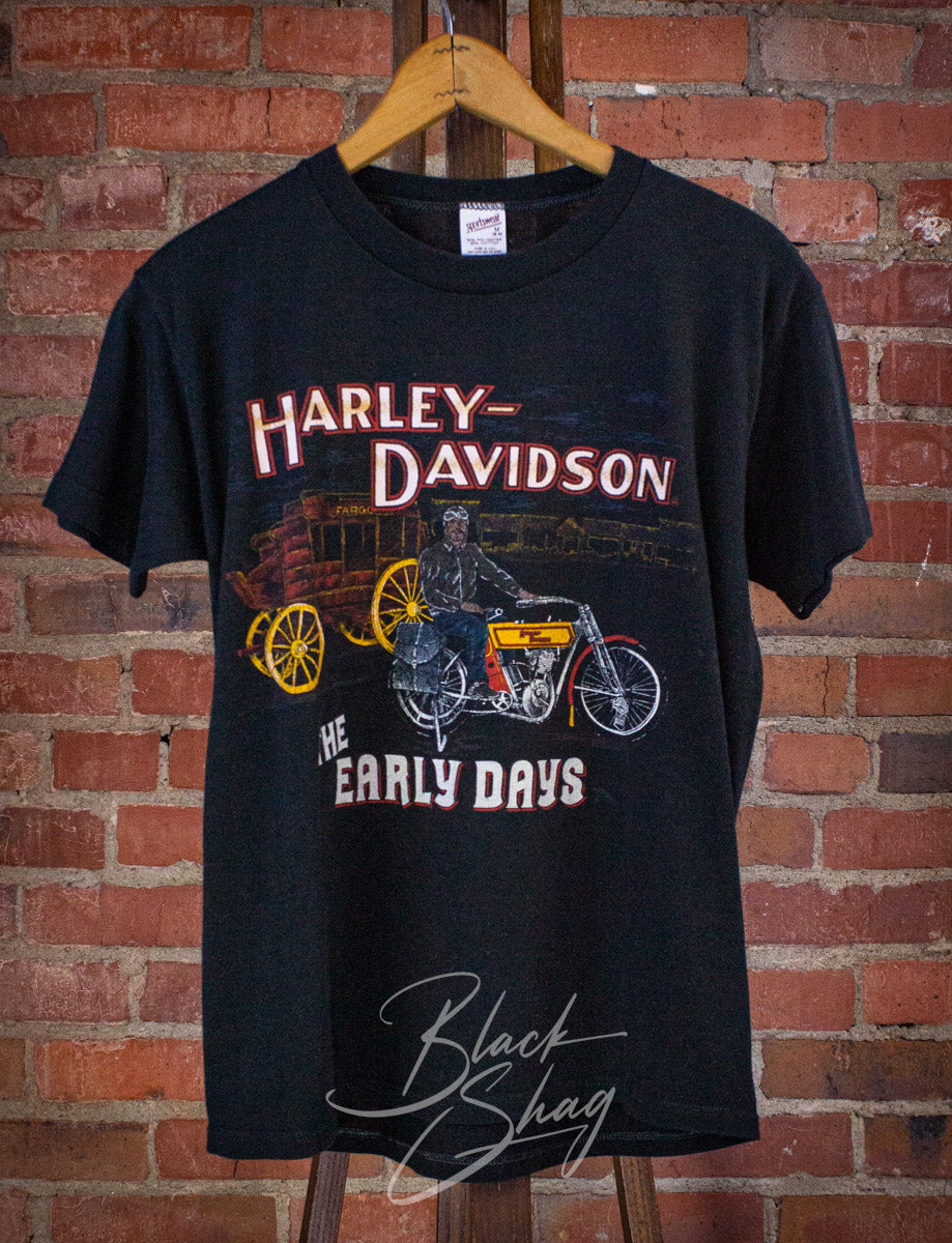 Vintage Harley Davidson The Early Days Graphic T Shirt 80s Small