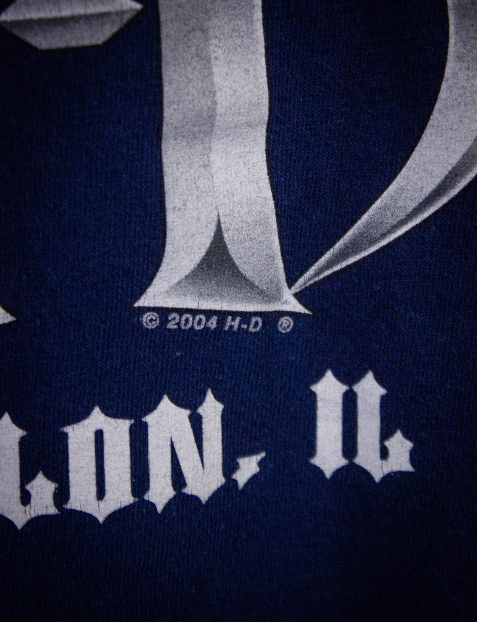 Vintage Harley Davidson Logo O'Fallon, IL Graphic T Shirt 2004 Blue Medium