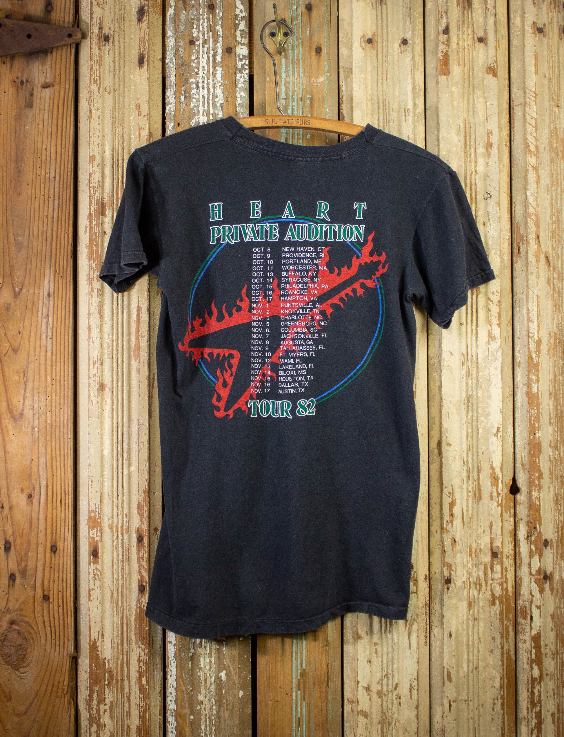 Vintage Heart Private Audition Tour Concert T-Shirt 1982 Black S