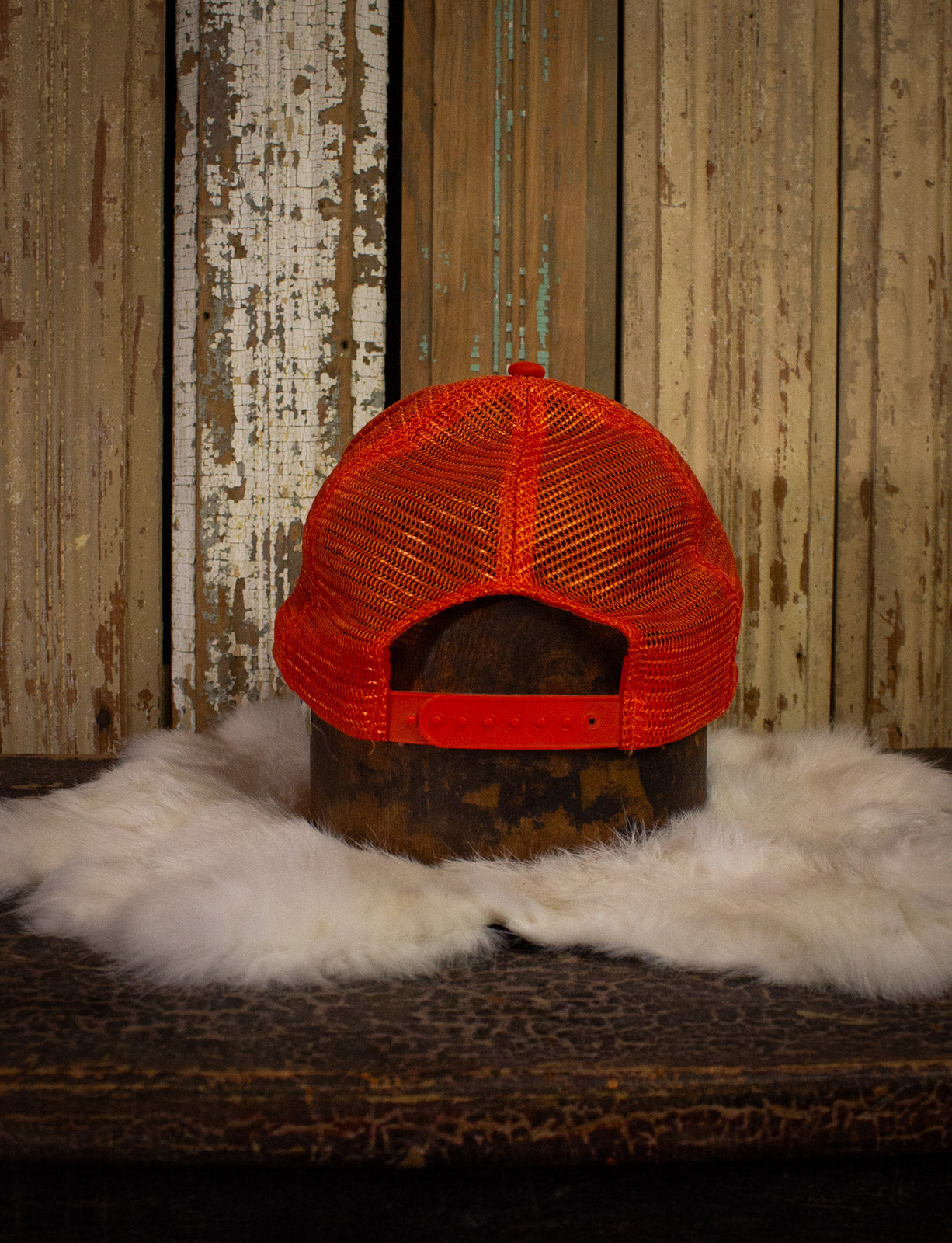 Vintage Ohatchee, Alaska "Not A Hell of A Lot" Trucker Hat Orange/White