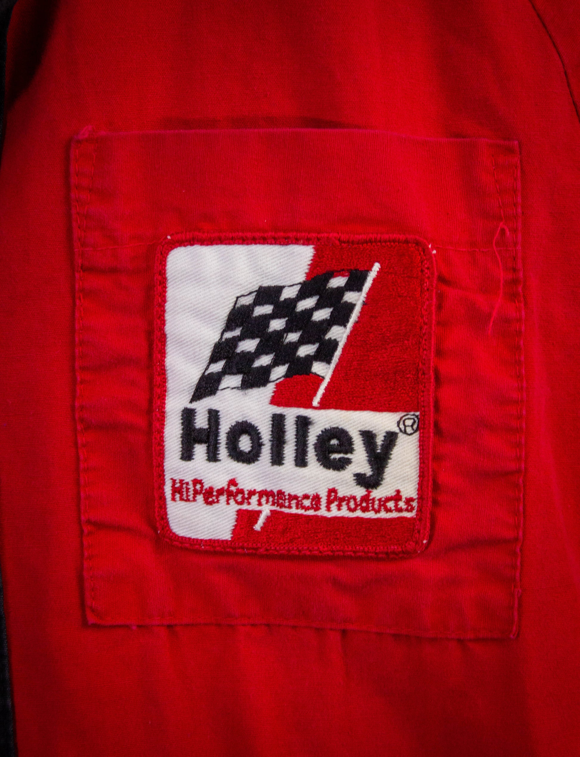 Vintage Holley Racing Jacket 70s Red Medium