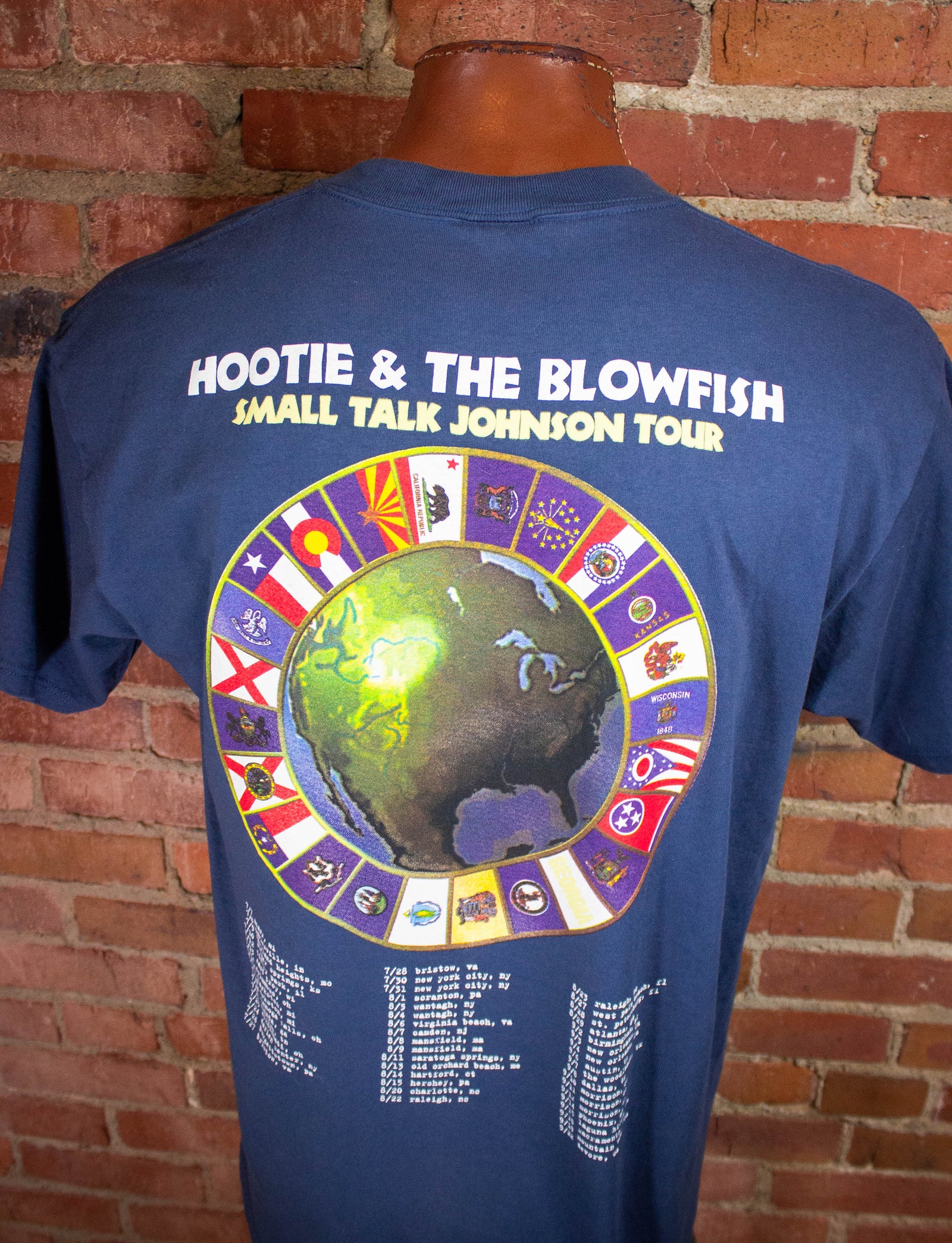 Vintage Hootie & The Blowfish Small Talk Johnson Concert T Shirt 1996 Blue XL