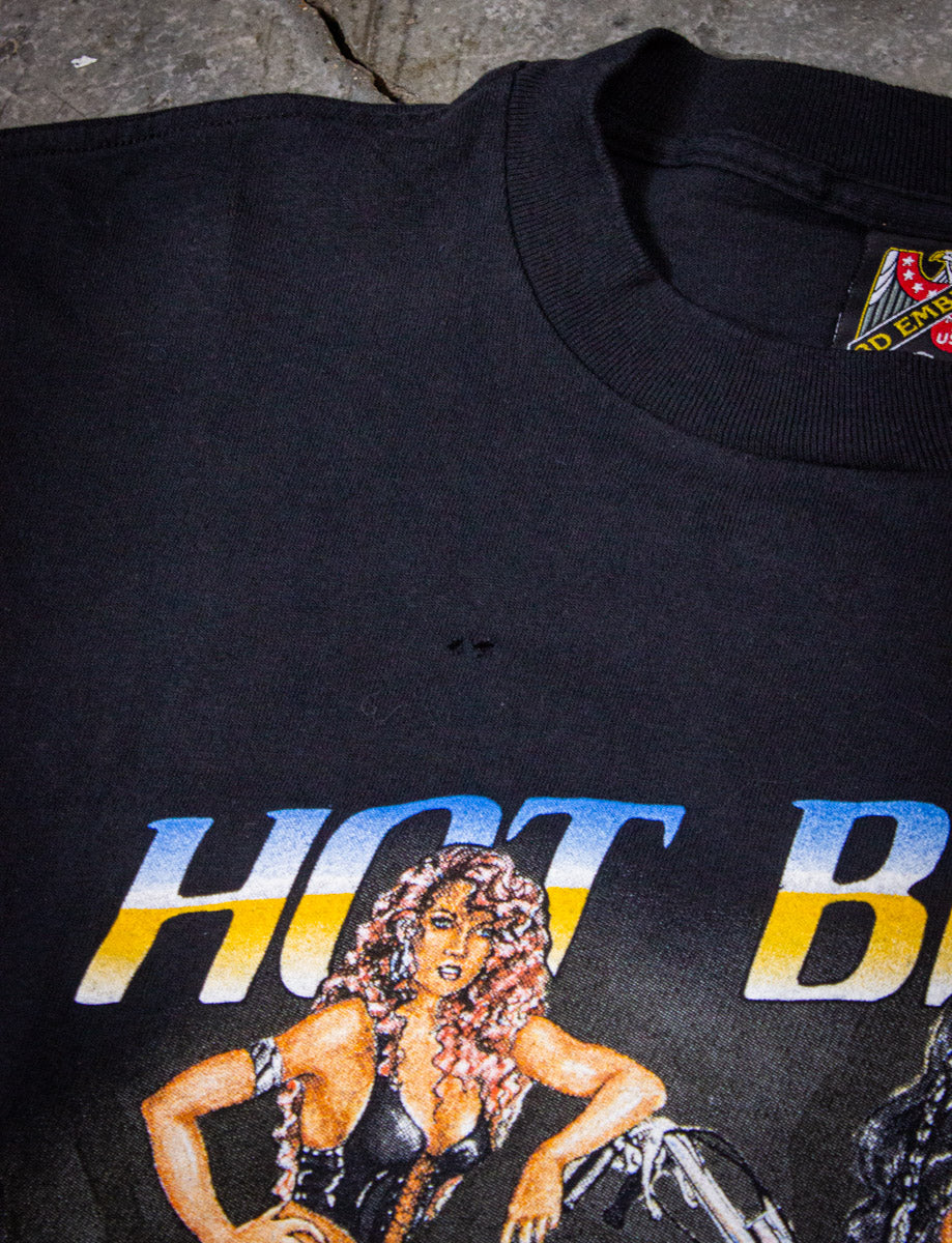 Vintage Hot Bikes Fast Women Bike Week Graphic T Shirt 1995 XL
