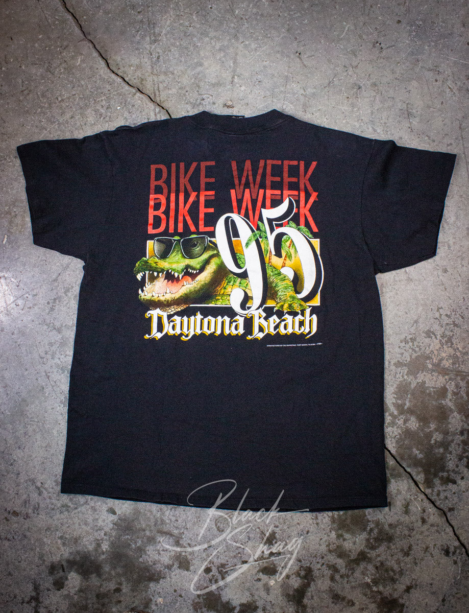 Vintage Hot Bikes Fast Women Bike Week Graphic T Shirt 1995 XL