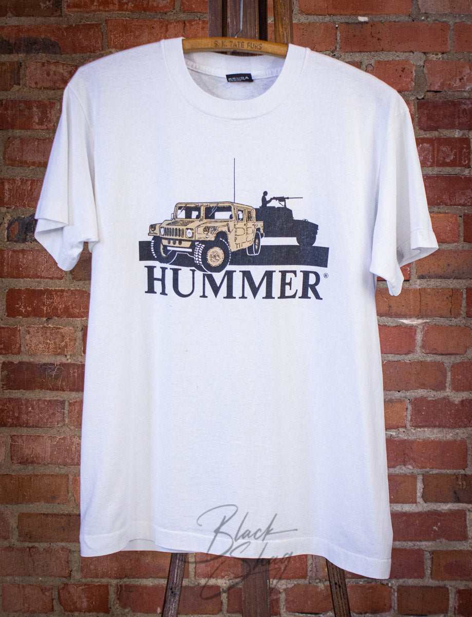 Vintage Hummer Graphic T Shirt 90s White Medium