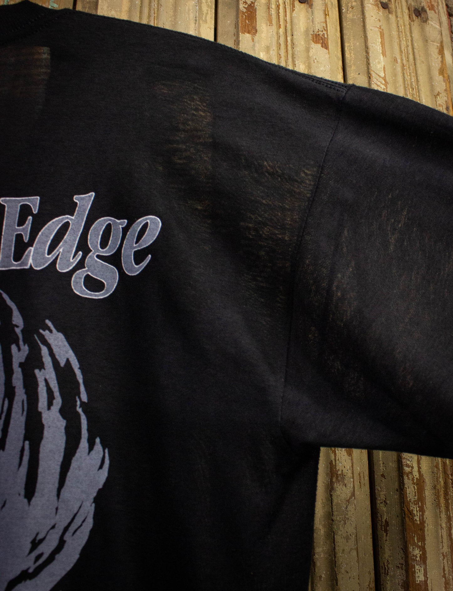 Vintage Hurricane Over The Edge Concert T Shirt 1988 Black Large