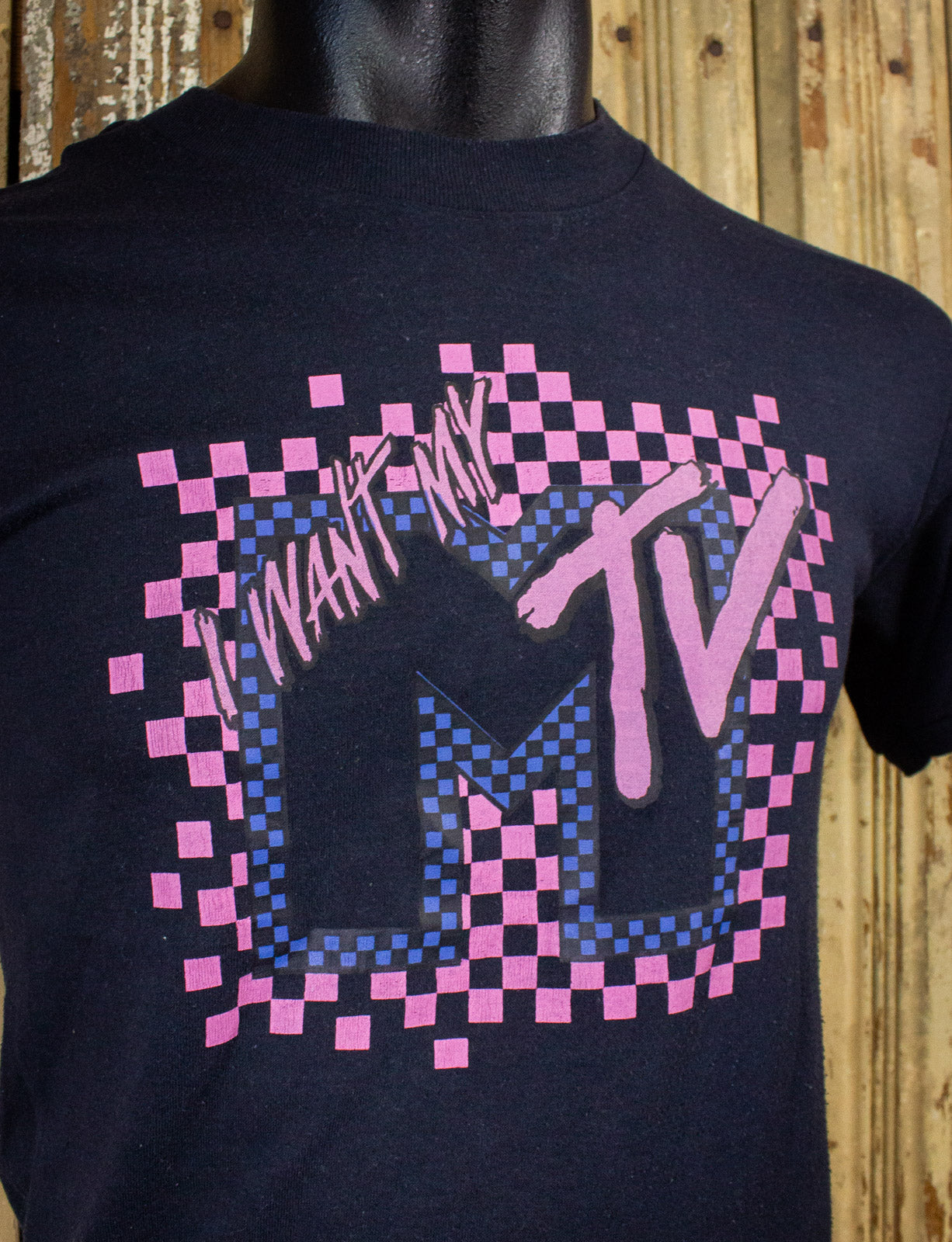 Vintage I Want My MTV Graphic T Shirt 80s Small