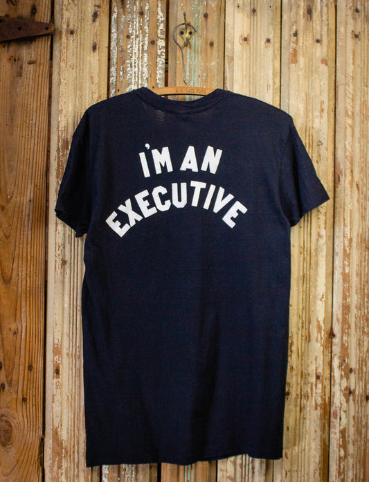 Vintage I'm An Executive Road Crew T Shirt 70s Black Medium