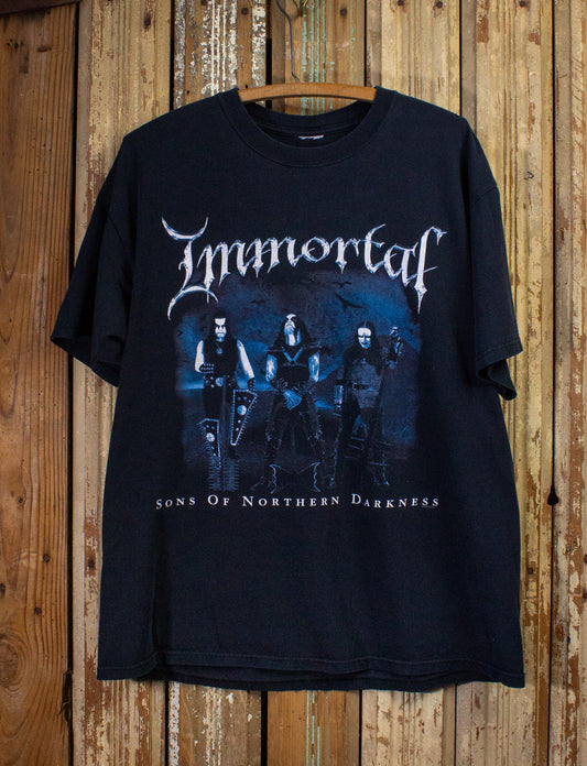 Vintage Immortal Sons of Northern Darkness Concert T Shirt 2002 Black XL