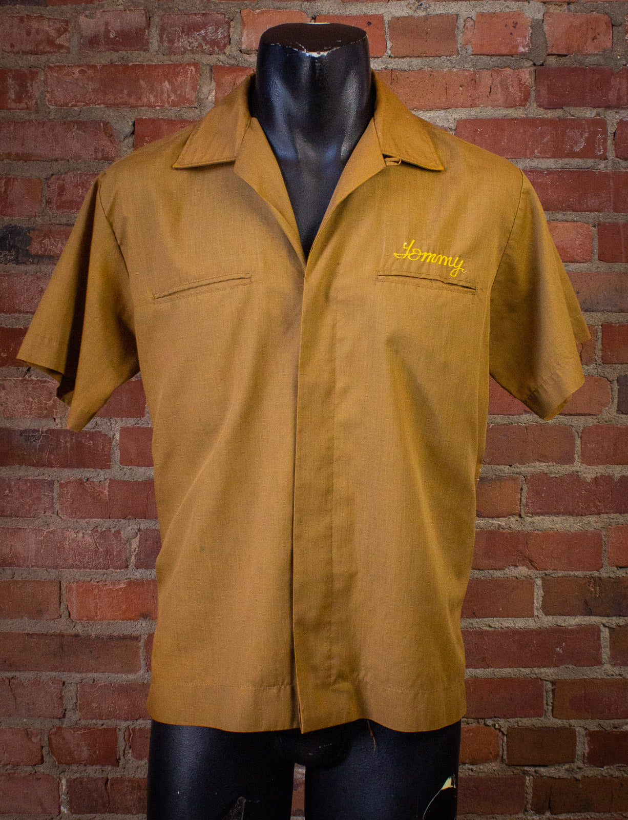 Vintage Imperial Scottsburg Lanes Tommy Bowling Shirt 60s Brown Medium