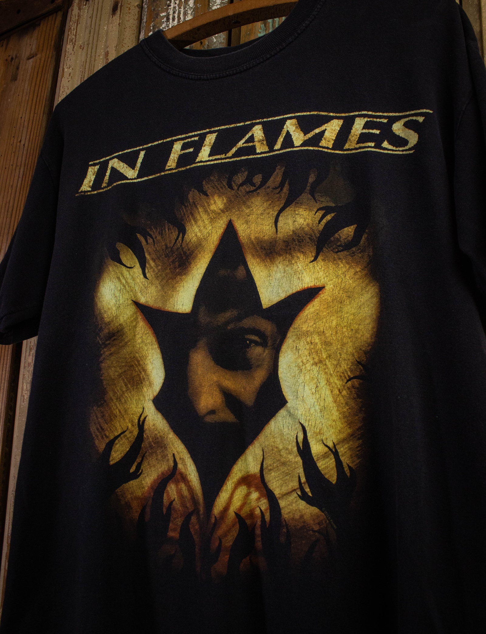 Vintage In Flames Concert T Shirt 2003 Black Medium