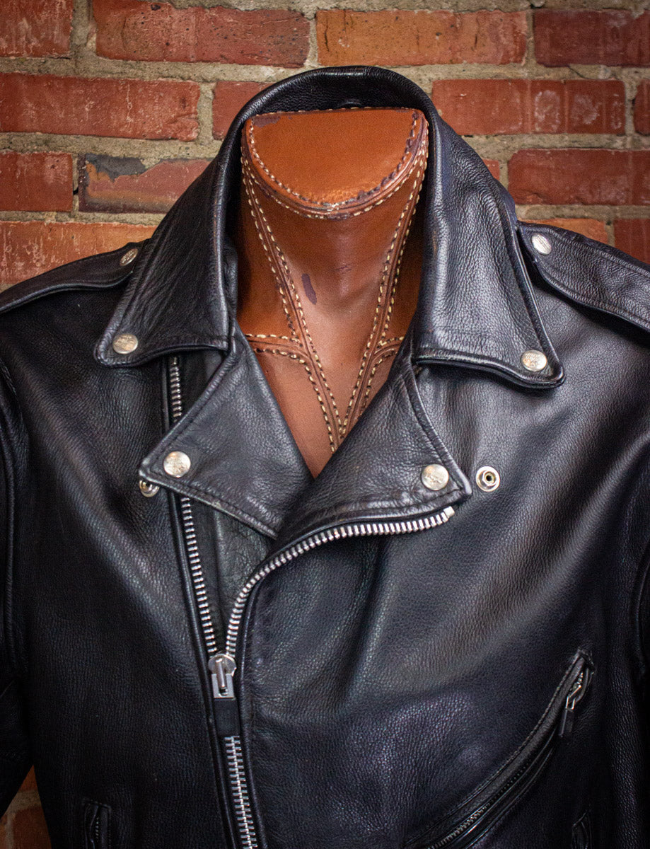 Vintage Interstate Leathers Harley Davidson Leather Biker Jacket