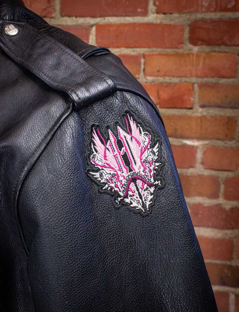 Vintage Interstate Leathers Harley Davidson Leather Biker Jacket 80s XL