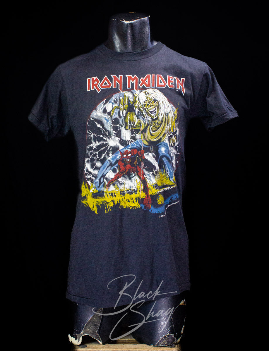 Vintage Iron Maiden Number of the Beast Tour Concert T Shirt 1982/83 Black Medium