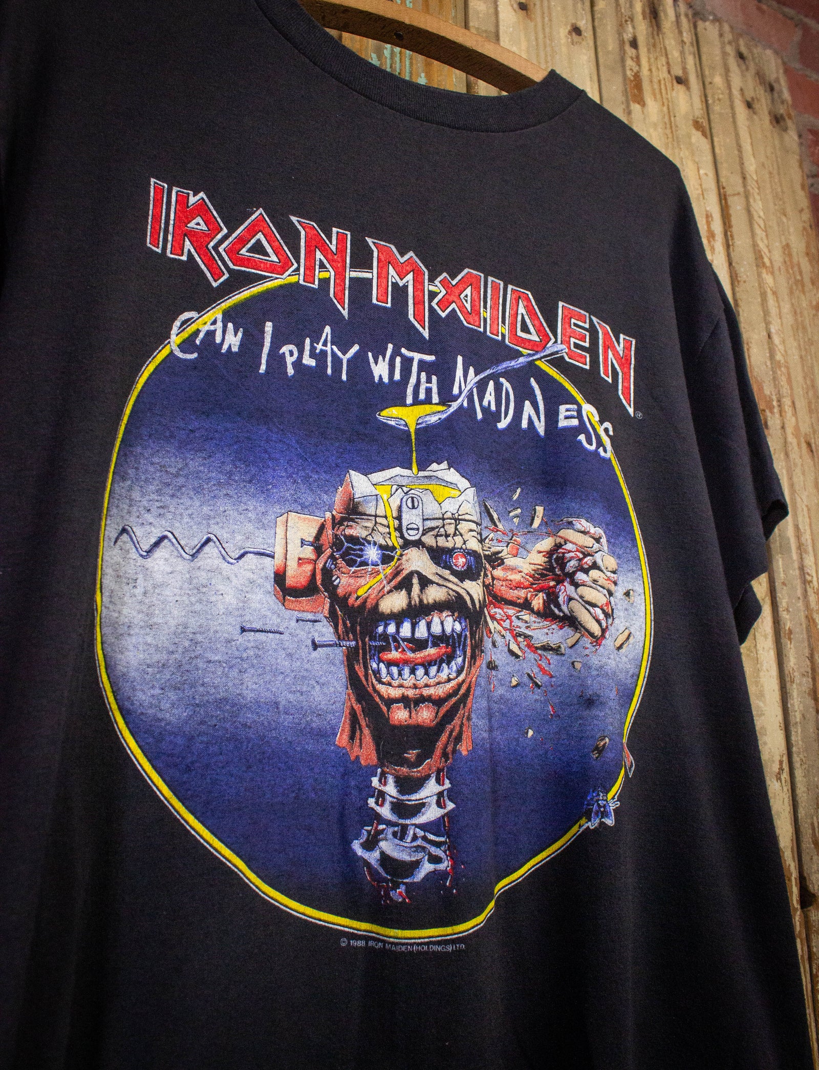 Vintage Iron Maiden Seventh Son of a Seventh Son Concert T Shirt 1988 Black